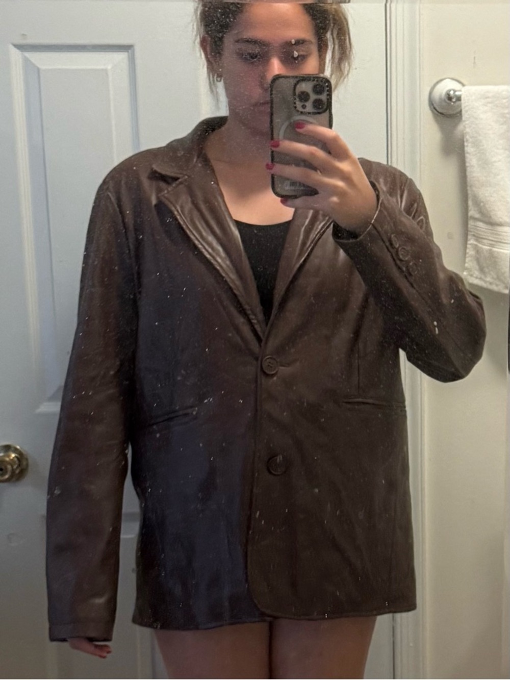 Urban Outfitters Brown Leather Blazer Jacket